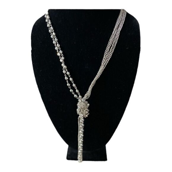 #404 KNOTTED Silver Necklace - Picture 1 of 7